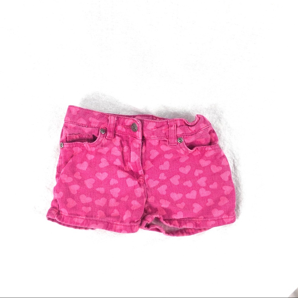 ⭐️ 10/$30- Pink denim heart 💕 print shorts (4T)